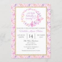 Rosa och Lila Butterfly Flick kalas