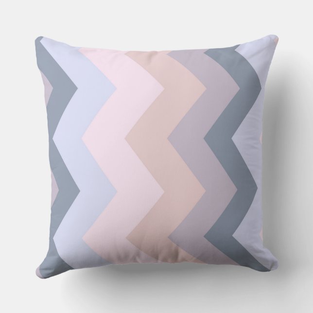 Rosa och Lila Chevron Mönster Kudde (Baksida)