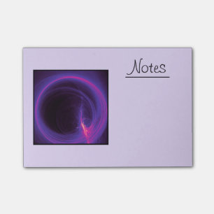 Rosa och Lila Cirkulär Abstract Design Post-it Block