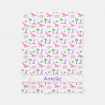 Rosa och Lila Dinosaurs - Girls Dinosaur