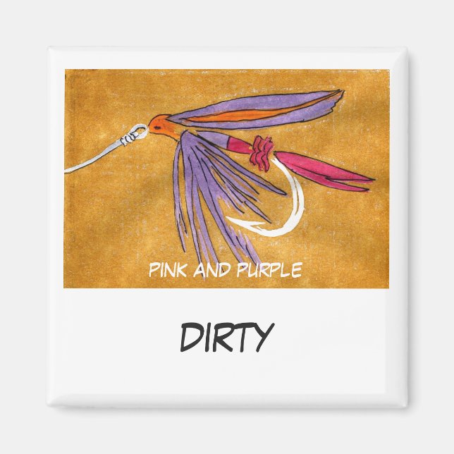 "Rosa och Lila" Dish Washer Status Magnet (Framsidan)