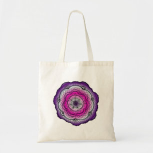 Rosa och Lila Doodle Flower Tygkasse