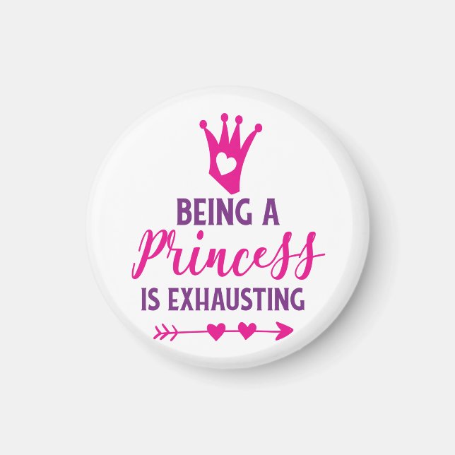 Rosa och Lila Eftersom prinsessan håller på att tö Magnet (Framsidan)