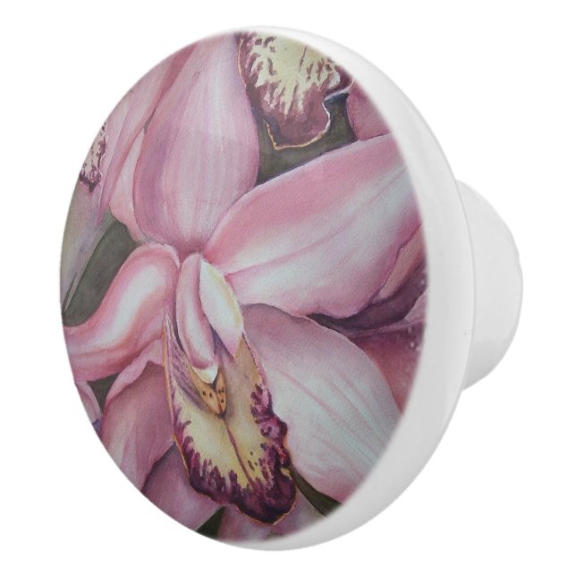 ROSA OCH LILA EXOTIC ORCHID CERAMIC KNOB KNOPP (Höger)