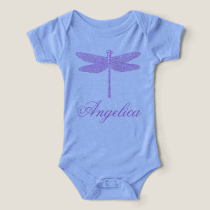 Rosa och Lila Fantasy Dragonfly T Shirt