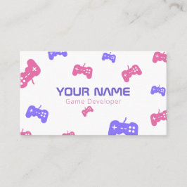 Rosa och Lila för bildspelsutvecklare - Tester Con Visitkort