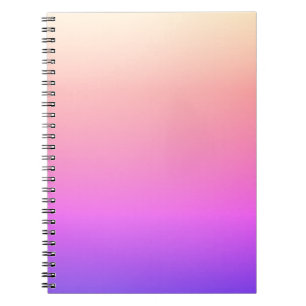 Rosa och Lila för blekpersika och Färgfull Ombre Anteckningsbok