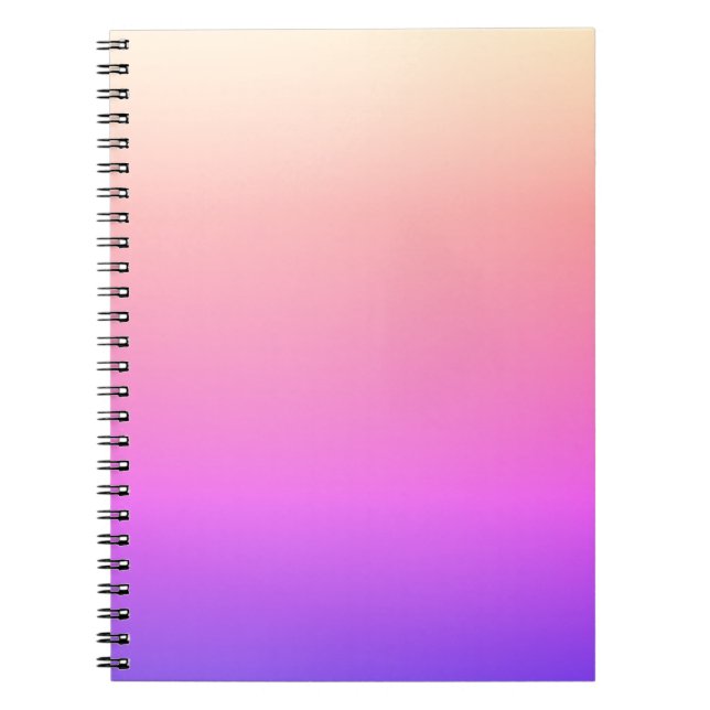 Rosa och Lila för blekpersika och  Färgfull Ombre Anteckningsbok (Framsidan)