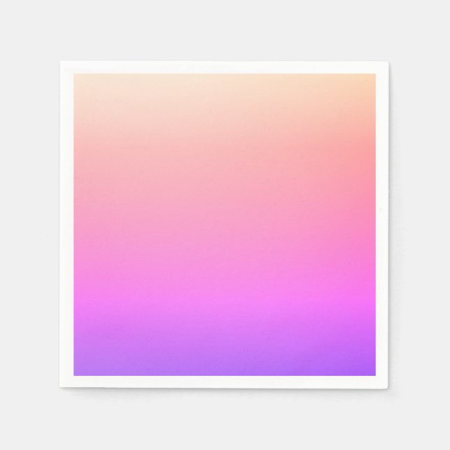 Rosa och Lila för blekpersika och  Färgfull Ombre Pappersservett (Framsidan)