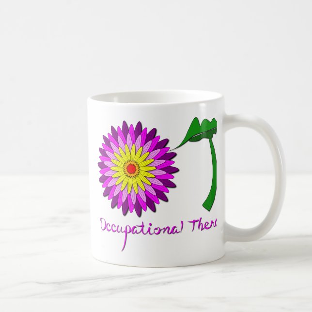 Rosa och Lila för OT-blommor Kaffemugg (Höger)