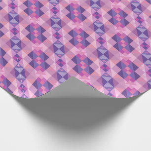 Rosa och lila, geometriska former mönster presentpapper