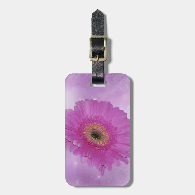 Rosa och lila Gerber Daisy Bagagebricka (Vertikal Framsida)