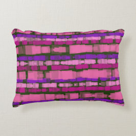 Rosa och Lila Glitch accent Pillow Prydnadskudde