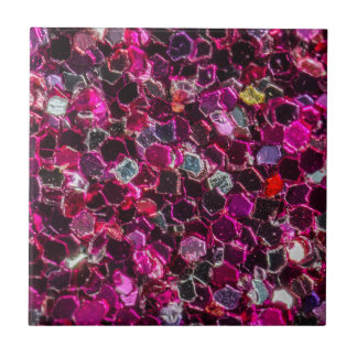 Rosa och lila gnistrande ljus Bokeh-mönster Kakelplatta