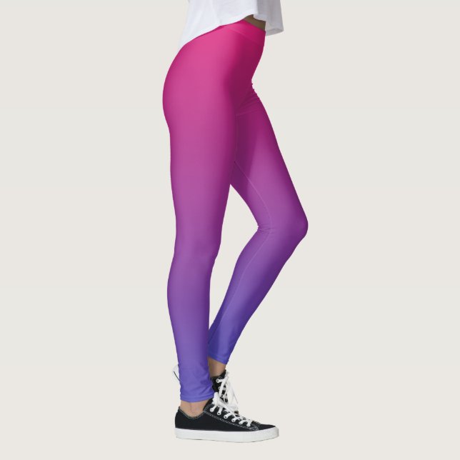 Rosa och lila gradientfärger leggings (Höger)