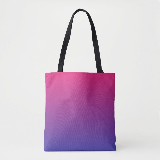 Rosa och lila gradientfärger tygkasse (Framsida)