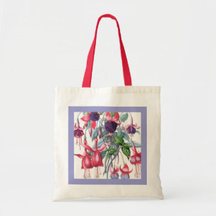 Rosa och Lila Hanging Fuchsia Flowers Tygkasse