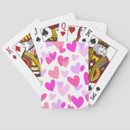 Rosa och Lila Hjärter, Alla hjärtans dag Mönster Casinokort
