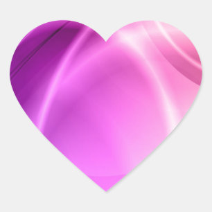 Rosa och Lila Hjärtformat Klistermärke