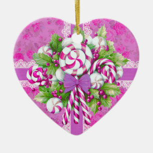 Rosa och Lila jul i Sverige Julgransprydnad Keramik