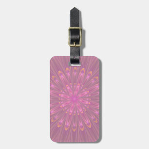 Rosa och Lila Kaleidoscope Flower Bagagebricka
