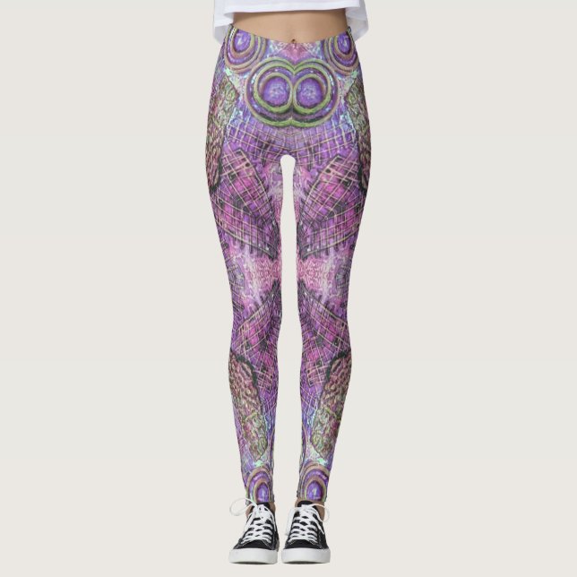 Rosa och Lila Leggings Mönster (Framsida)