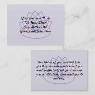 Rosa och Lila Lotus Business Information Card Lojalitetskort