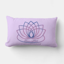 Rosa och Lila Lotus Flower Lumbarkudde