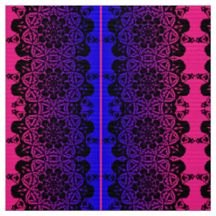 rosa och lila Mandala-blomman Tyg