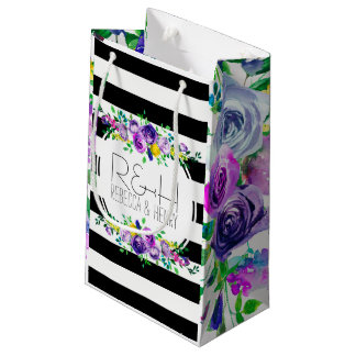 Rosa och Lila med Svarta och vita Rand