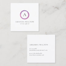 Rosa och lila modern monogram