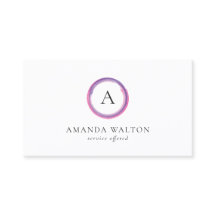 Rosa och lila modern monogram
