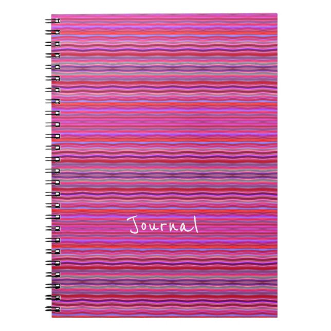 Rosa och lila, modern och roligt anteckningsbok (Framsidan)