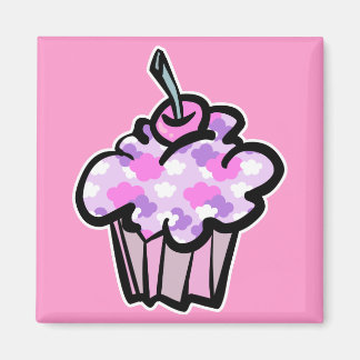 rosa och lila moln cupaka magnet
