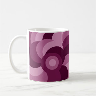 rosa och lila mönster kaffemugg