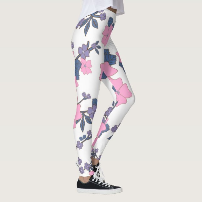 ROSA OCH LILA MÖNSTER LEGGINGS (Höger)