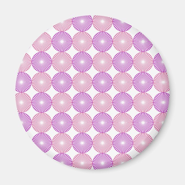 Rosa och lila mönster magnet (Framsidan)