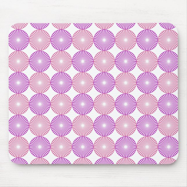 Rosa och lila mönster musmatta (Framsidan)