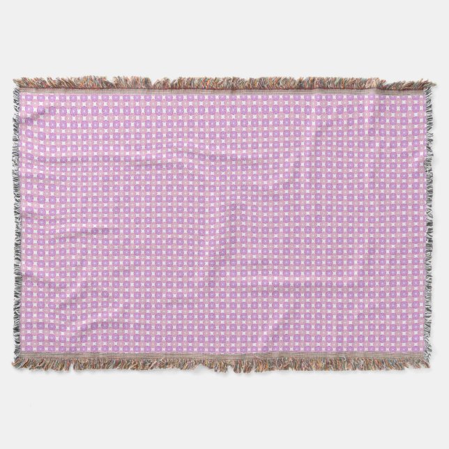 Rosa och lila mönster mysfilt (Framsidan)