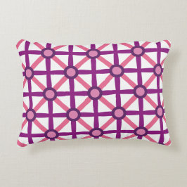 Rosa och Lila Mönster Prydnadskudde