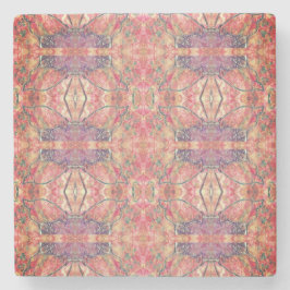 Rosa och lila mönster stenunderlägg