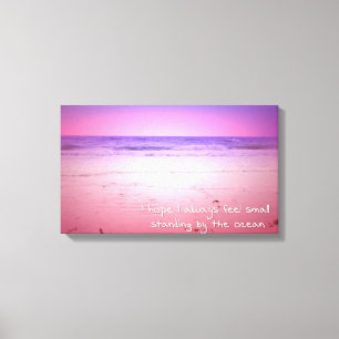 Rosa och Lila oceansolnedgång med citat Canvastryck