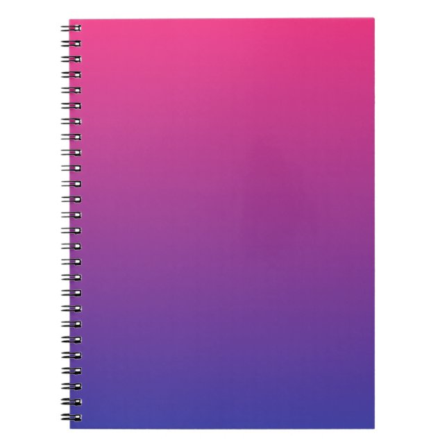 Rosa och lila Ombré-mönster Anteckningsbok (Framsidan)