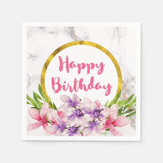 Rosa och Lila på dagtid Pappersservett (Framsidan)