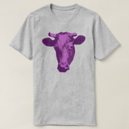 Rosa och Lila Pap Art Cow T Shirt