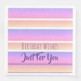 Rosa och Lila Pappra blöjor av födelsedagen Önskem Pappersservett