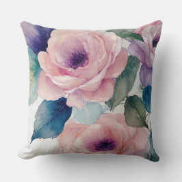 Rosa och Lila Pastel Ro Kudde