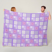Rosa- och Lila Patchwork Design