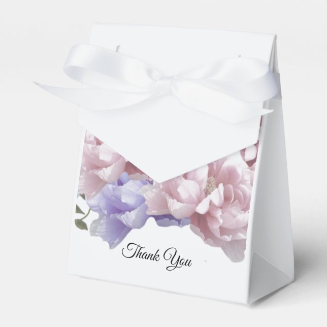 Rosa och lila peonilåda presentaskar (Framsidan Sidan)