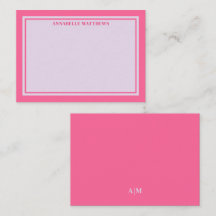 Rosa och lila personlig monogram